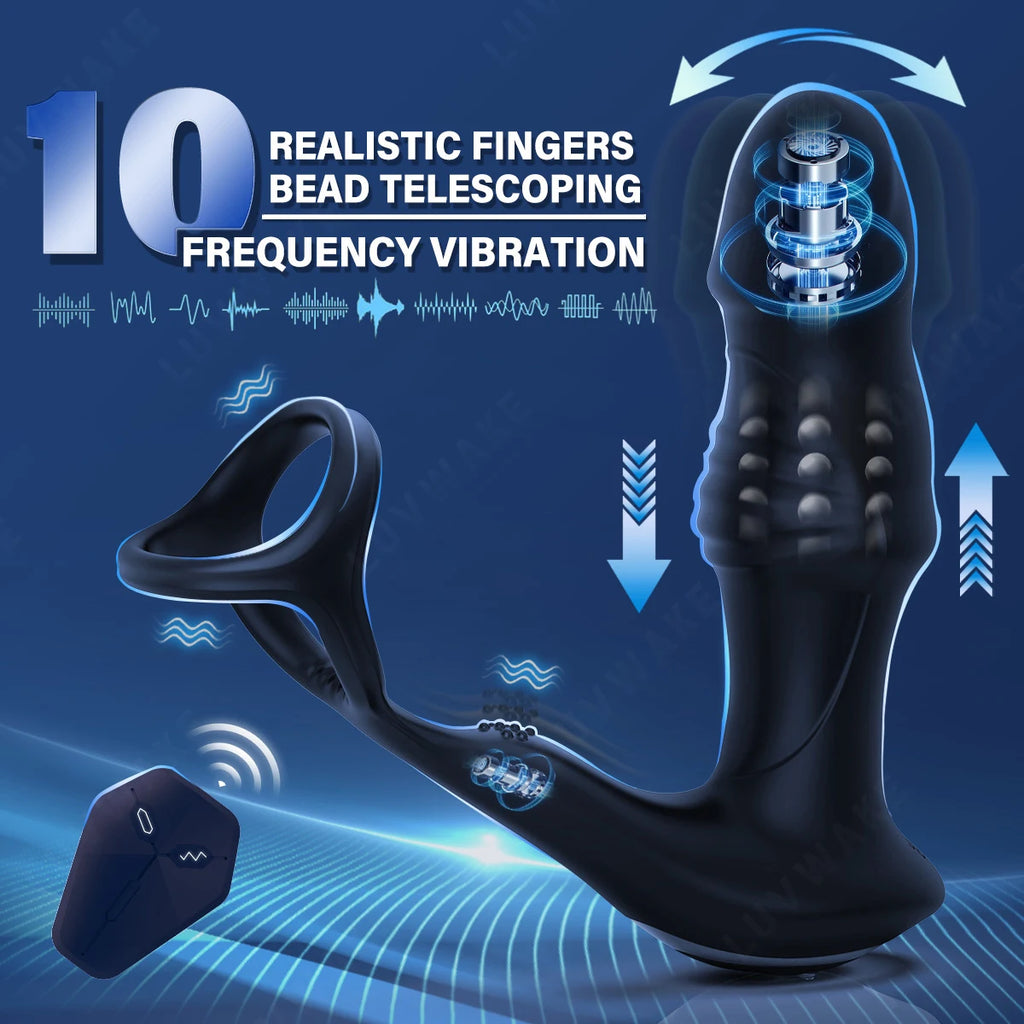 Penis Ring Cock Ring Dick Sleeve Male Prostate Massager Silicone Male Masturbator Male Anal Vibrator Adult Sex Toy for Men