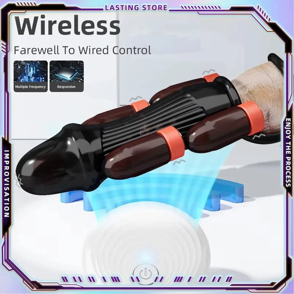 Male Powerful Penis Trainer Glans Stimulation Massager 6 motors Penis Vibrators Bullet Masturbator Delayed Ejaculation Trainer