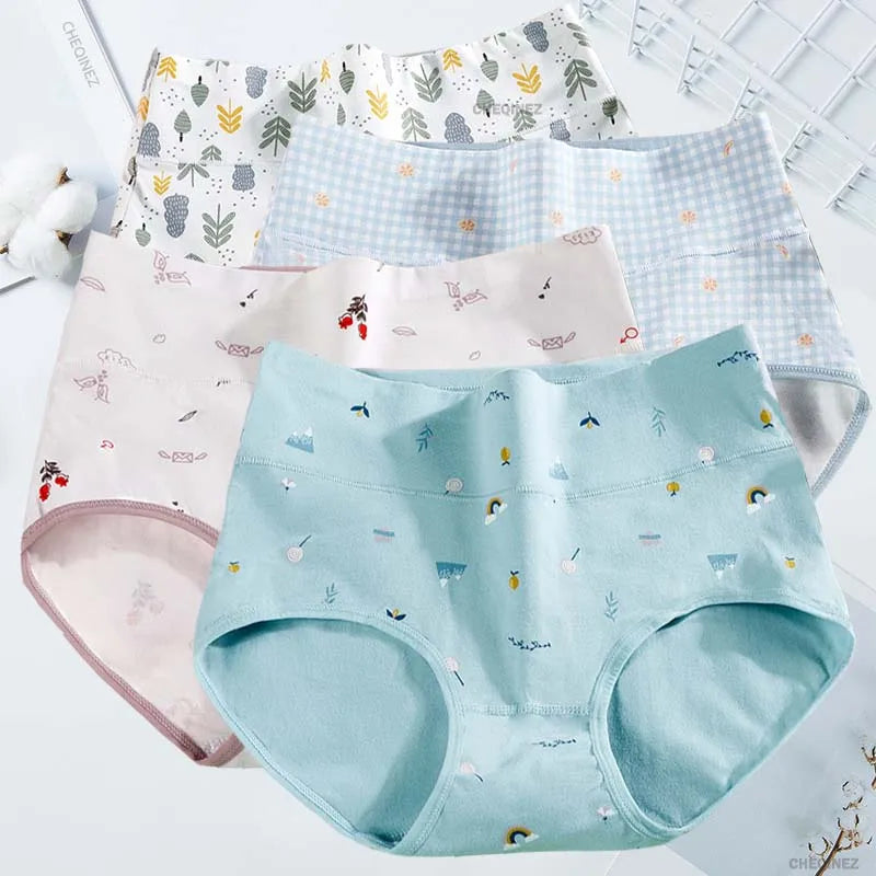 Women's Underwear Cotton High Waist Panties Female Abdominal Briefs Girls Graphene Antibacterial Underpant Ladies Sexy Lingeries