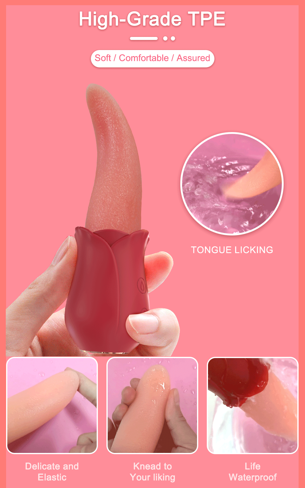 Powerful Tongue Licking Vibrator Adult Sex Toy For Women Nipple Vagina Clitoris Stimulator G Spot Vibrators Female Masturbation