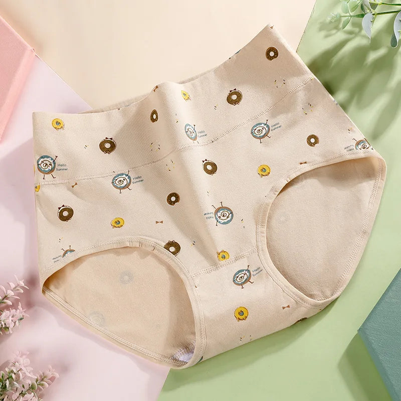 Women's Underwear Cotton High Waist Panties Female Abdominal Briefs Girls Graphene Antibacterial Underpant Ladies Sexy Lingeries