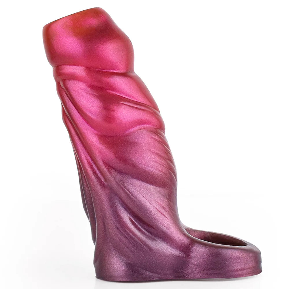 YOCY Silicone Penis Sleeve S,M,L Size Open-ended Animal Dildo Sheath Texture Massager Sex Toy For Men Women