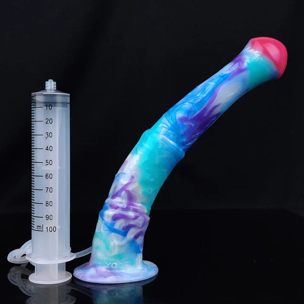 YOCY Realistic Horse Dildo Ejaculating Fantasy Long Animal Penis Silicone Anal Dildos For Masturbator Sex Toy For Women Men