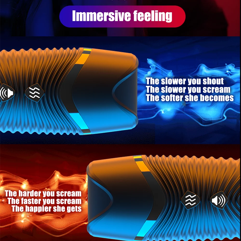 Automatic  Pocket Pussy Male Masturbator Simulated Labia Vagina Intelligent Voice Penis Trainer Bracket Adult Sex Toy For Men