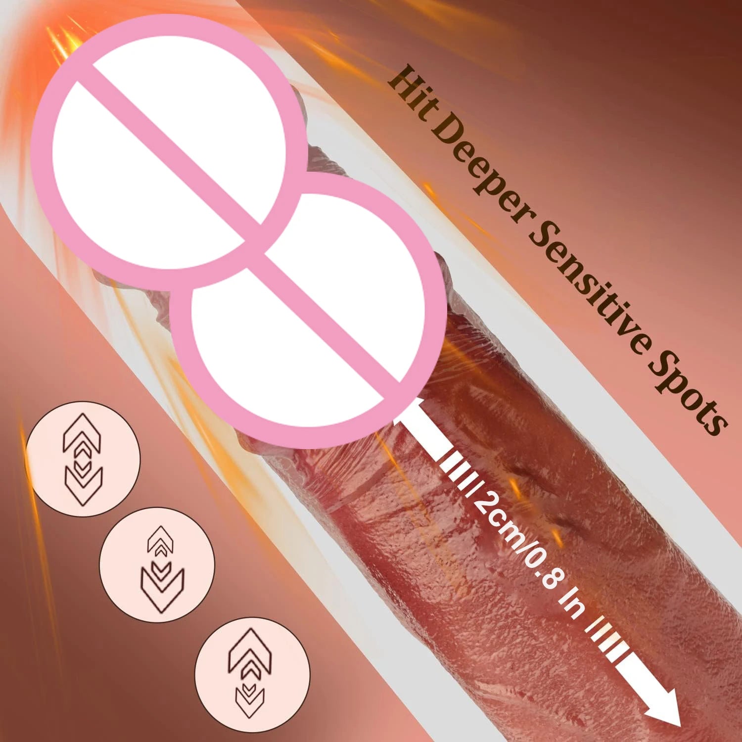 Realistic Dildos Vibrator Big Penis Telescopic Heating Silicone Female Dildos for G Spot Anal Stimulation Vibrators for Women 18