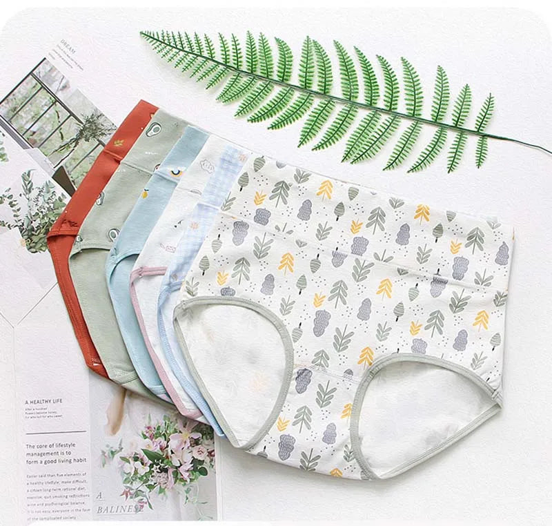 Women's Underwear Cotton High Waist Panties Female Abdominal Briefs Girls Graphene Antibacterial Underpant Ladies Sexy Lingeries