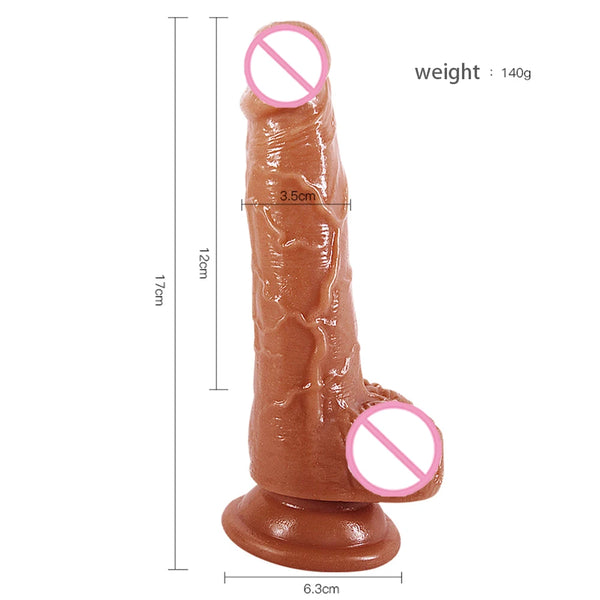 Realistic Water Spray Soft Dildo Anal Sex Toy for Women Adult Gift Silicone Ejaculating Masturbators Penis Big Suction Cup Dick