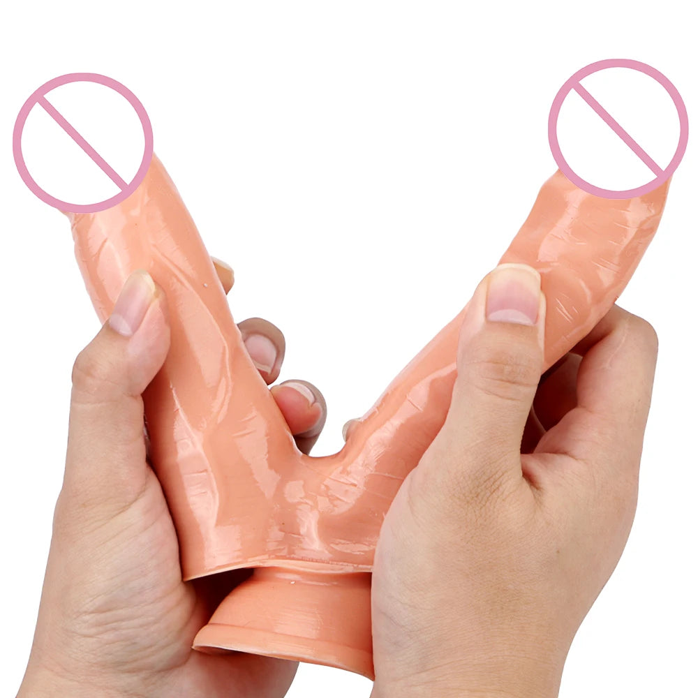 VATINE Silicone Double Dildo Vibrators G spot Clitoris Stimulate Anal Plug Clitoris Stimulator Waterproof Female Masturbation