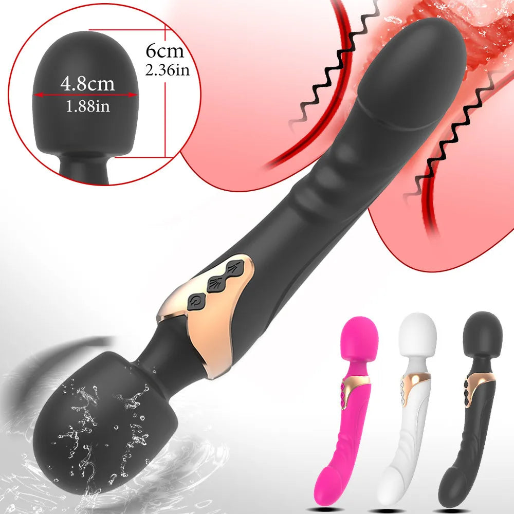 AV Vibrator with 10 Frequency Vibrating Sex Toy for Women Vagina G Spot Double Stimulation Vagina Massager Female Sex Toys