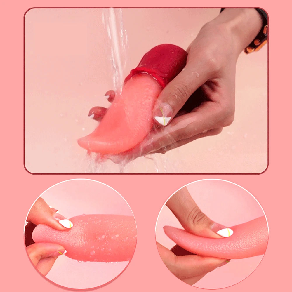 Powerful Tongue Licking Vibrator Adult Sex Toy For Women Nipple Vagina Clitoris Stimulator G Spot Vibrators Female Masturbation