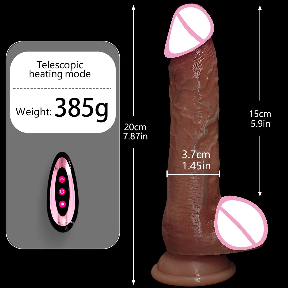 Big Dildo Vibrator Rechargeable Penis Artificial Telescopic Swing Heating Remote Control Vibrators For Women Silicone Dildos