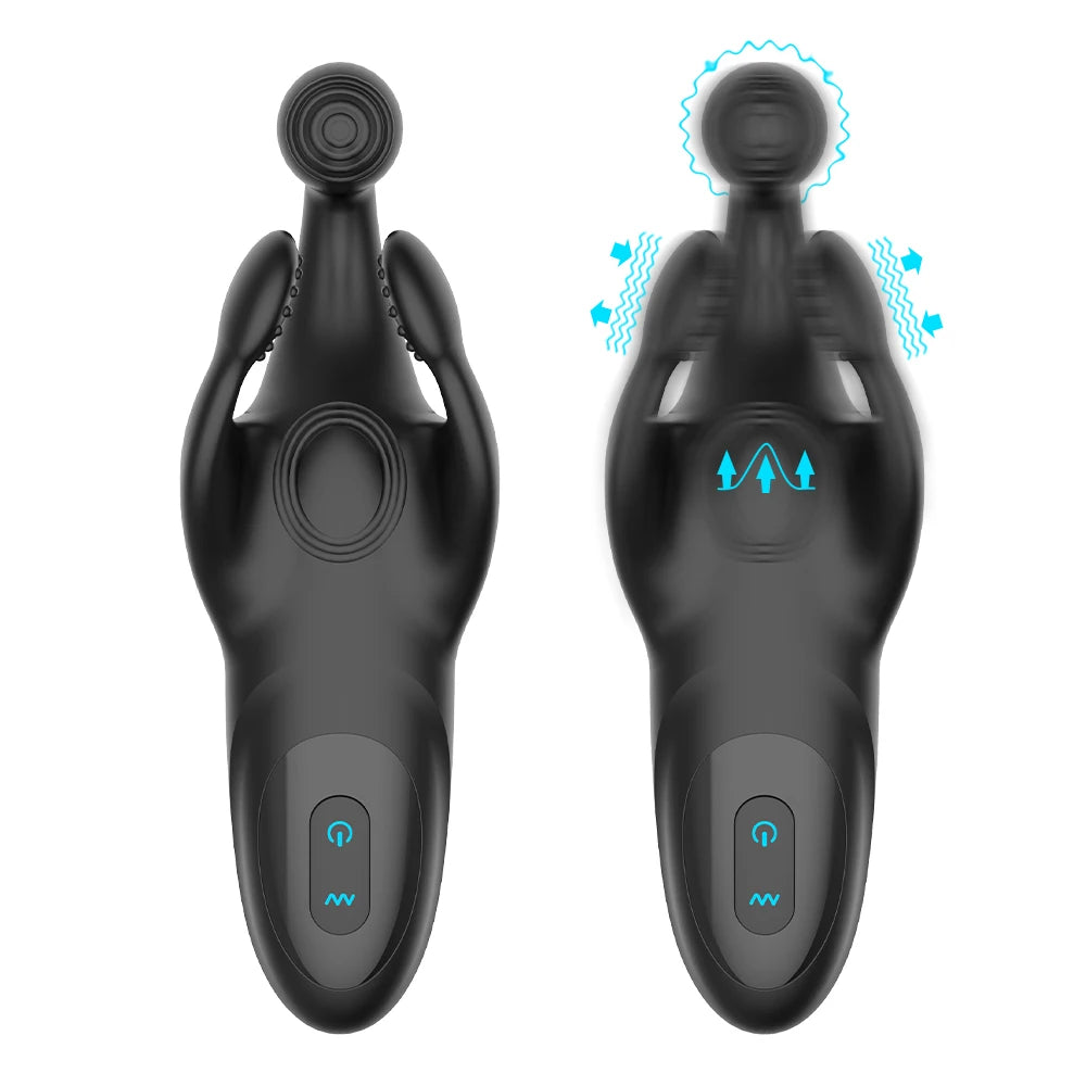 Testicle Massager Vibrators for Men Sexy Toys Silicone Prostate Massager for Men Couple Scrotum Stimulator Men's Adult Goods