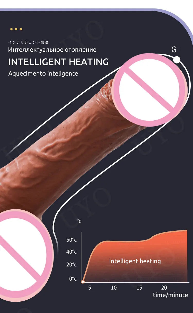 realistic big dildo vibrator penis telescopic swing heating silicone dildos female remote control vibrators for women UYO