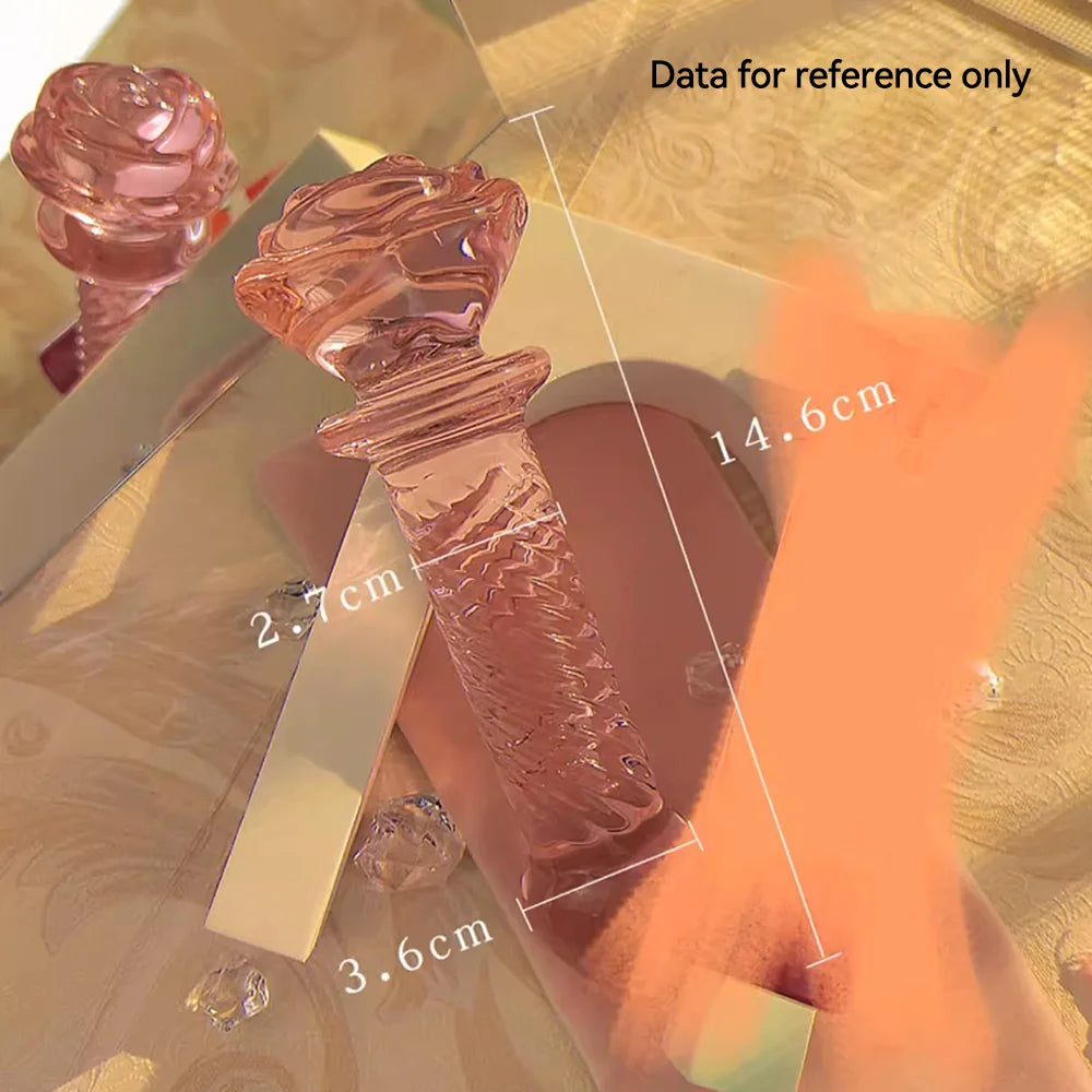 Sex Toy for Women Glass Anal Dildos Long Anal Plug Pink Glass Butt Plug Smooth But Plug Women Masturbation Dildos Female Sex Toy