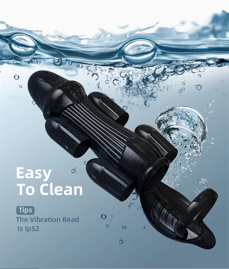 Male Powerful Penis Trainer Glans Stimulation Massager 6 motors Penis Vibrators Bullet Masturbator Delayed Ejaculation Trainer