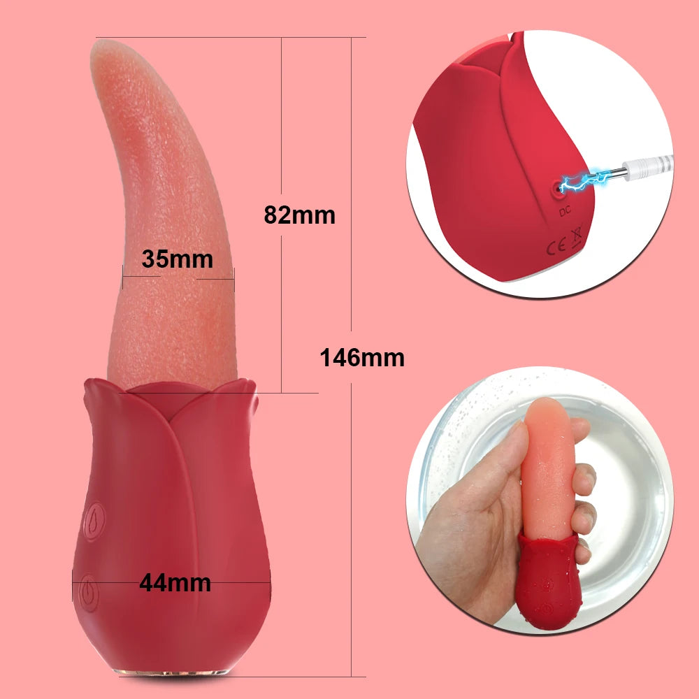 Powerful Tongue Licking Vibrator Adult Sex Toy For Women Nipple Vagina Clitoris Stimulator G Spot Vibrators Female Masturbation