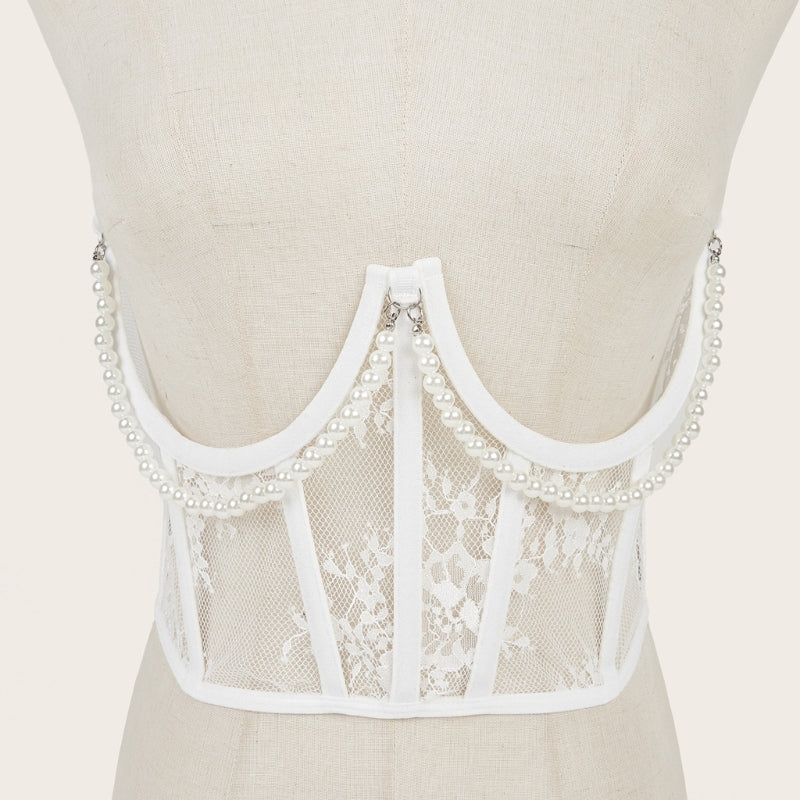 Girl Casual Shirt Dress Waist Corset Lace Pattern Corset for Nightclub Lingeries M6CD
