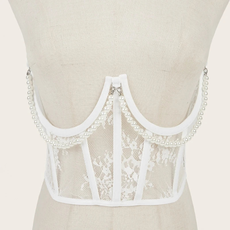 Girl Casual Shirt Dress Waist Corset Lace Pattern Corset for Nightclub Lingeries M6CD