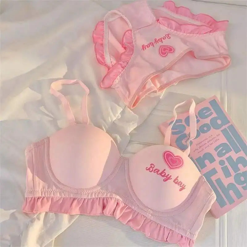 Lingerie for Girls, A Bra Cover Set Without Underwire That Makes Women Look Rounder and Larger Bra set