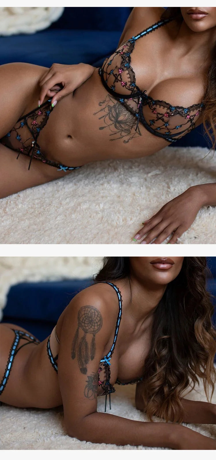 Women's Sexys Lingerie Woman Senxual Lingeries Sets Sexy Outfit Romantic Lingeries Set for Woman Hot Lingerieset Dames Lace Bra