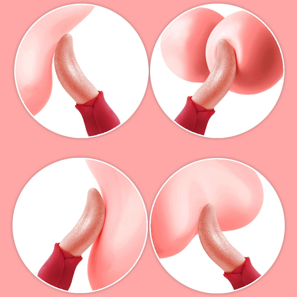 Powerful Tongue Licking Vibrator Adult Sex Toy For Women Nipple Vagina Clitoris Stimulator G Spot Vibrators Female Masturbation