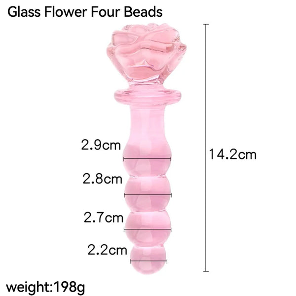 Sex Toy for Women Glass Anal Dildos Long Anal Plug Pink Glass Butt Plug Smooth But Plug Women Masturbation Dildos Female Sex Toy