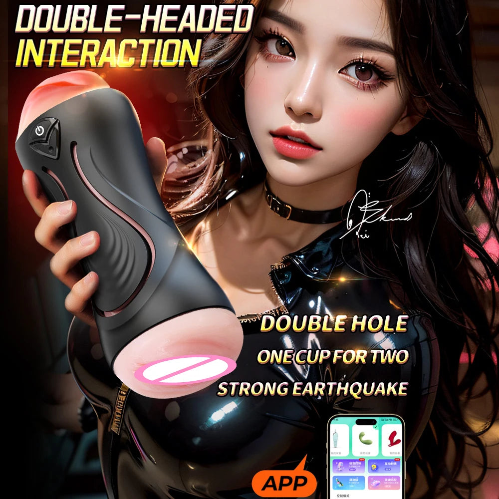 Automatic Male Masturbator Cup Blowjob Vaginal Penetration Pocket Pussy APP Control Sex Toy For Men  Adults Goods Sex Machine