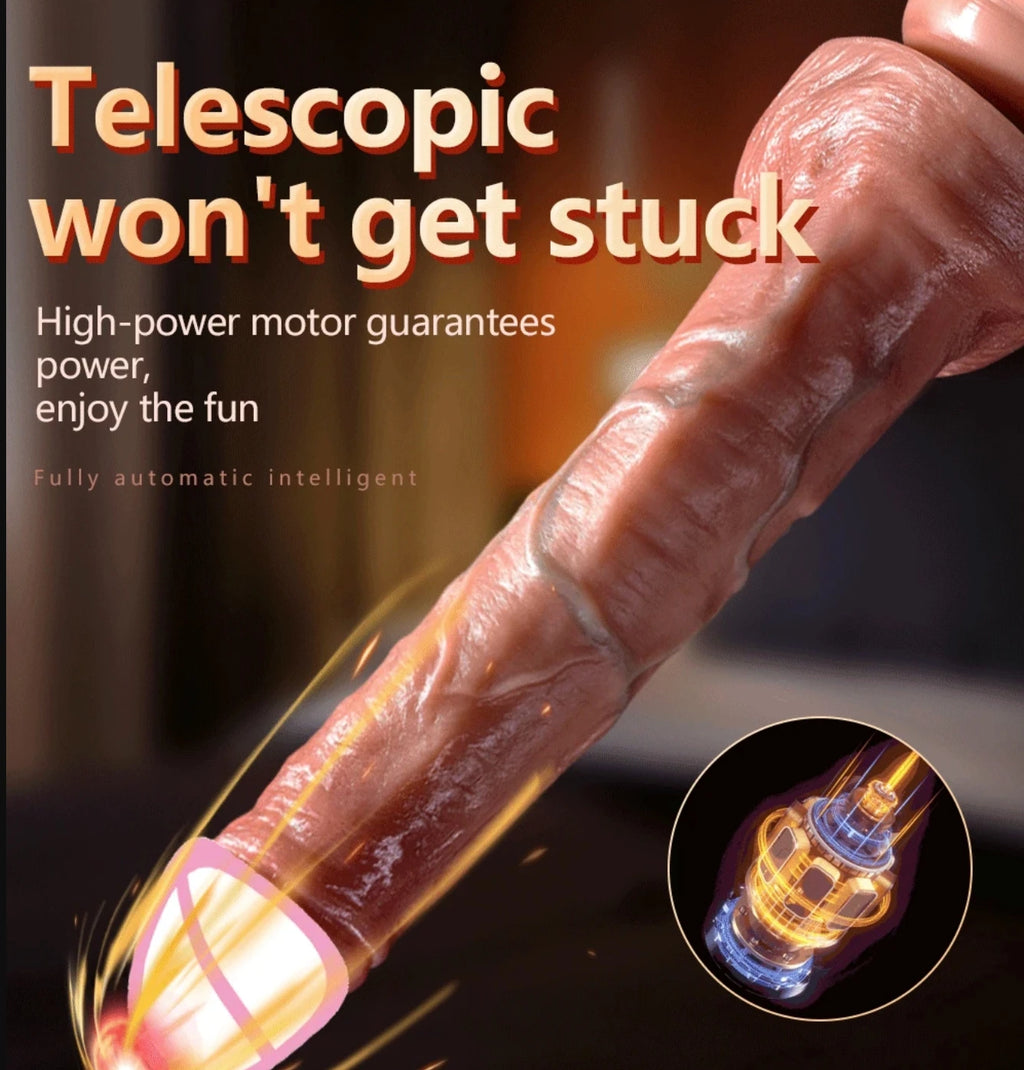 Automatic Thrusting  Wireless Vibrator Telescopic Dildos For Women Big Dildo Vibrador Heating Skin Feeling Realistic Penis 18+
