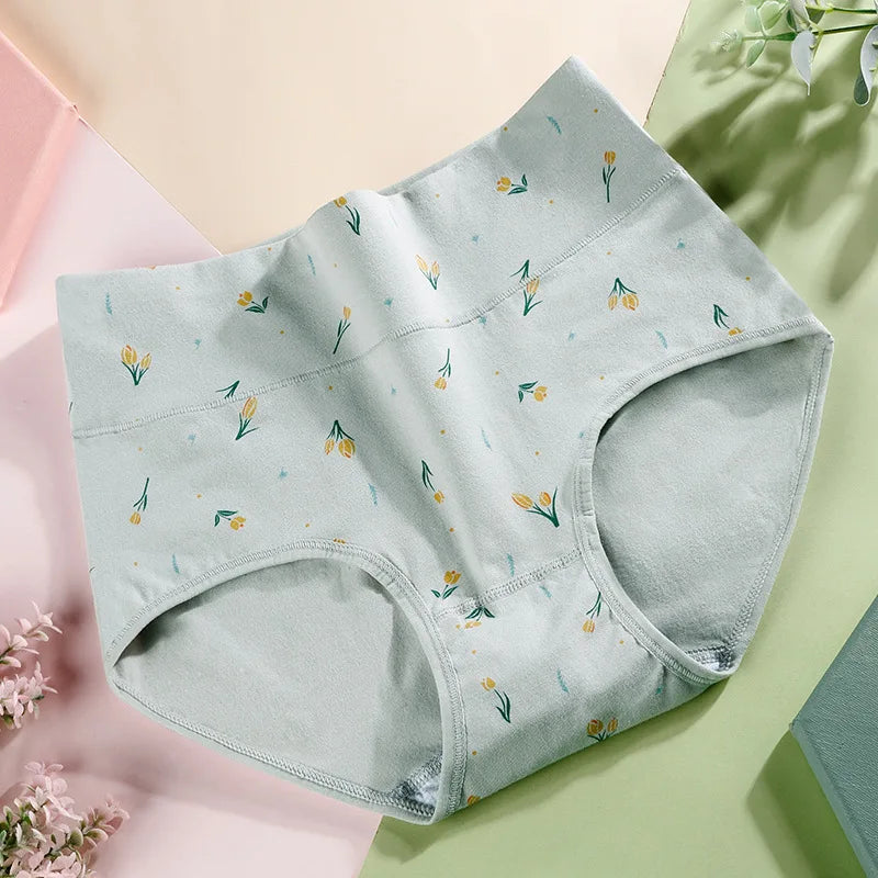 Women's Underwear Cotton High Waist Panties Female Abdominal Briefs Girls Graphene Antibacterial Underpant Ladies Sexy Lingeries