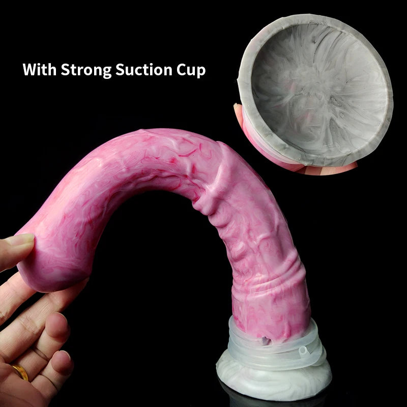 YOCY Realistic Horse Dildo Ejaculating Fantasy Long Animal Penis Silicone Anal Dildos For Masturbator Sex Toy For Women Men
