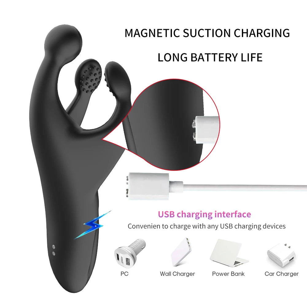 Testicle Massager Vibrators for Men Sexy Toys Silicone Prostate Massager for Men Couple Scrotum Stimulator Men's Adult Goods