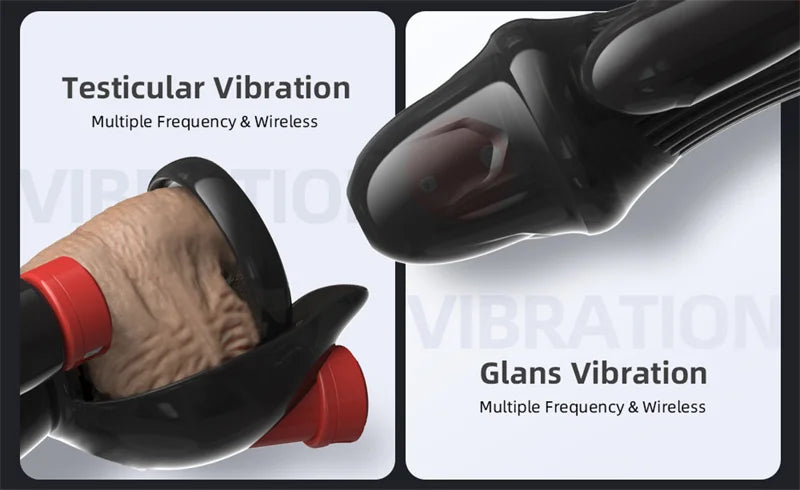 Male Powerful Penis Trainer Glans Stimulation Massager 6 motors Penis Vibrators Bullet Masturbator Delayed Ejaculation Trainer