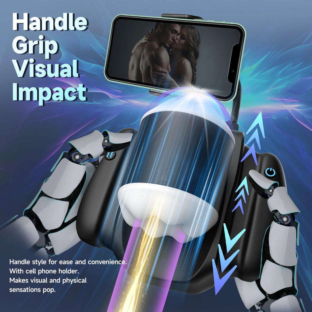 Automatic Telescopic Vibrating Handle Male Masturbator Adult Sex Toy For Men App Control Penetration Penis Trainer  Pocket Pussy