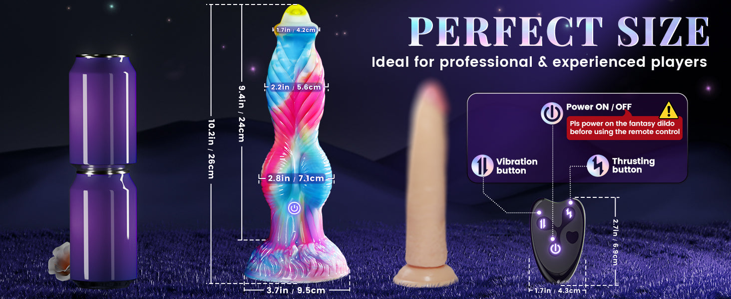 HESEKS 10.2 inch Thrusting Dildo Vibrator Realistic Huge Vibrating Penis Anal Stimulatior Monster Big Dildos with Remote Control